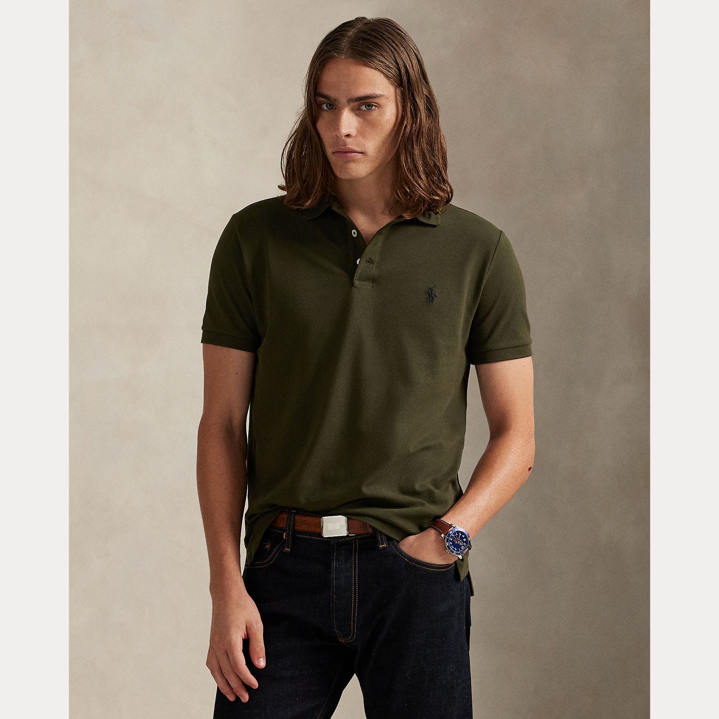 Polo Ralph Lauren Custom Slim Fit Stretch Mesh Polo Shirt