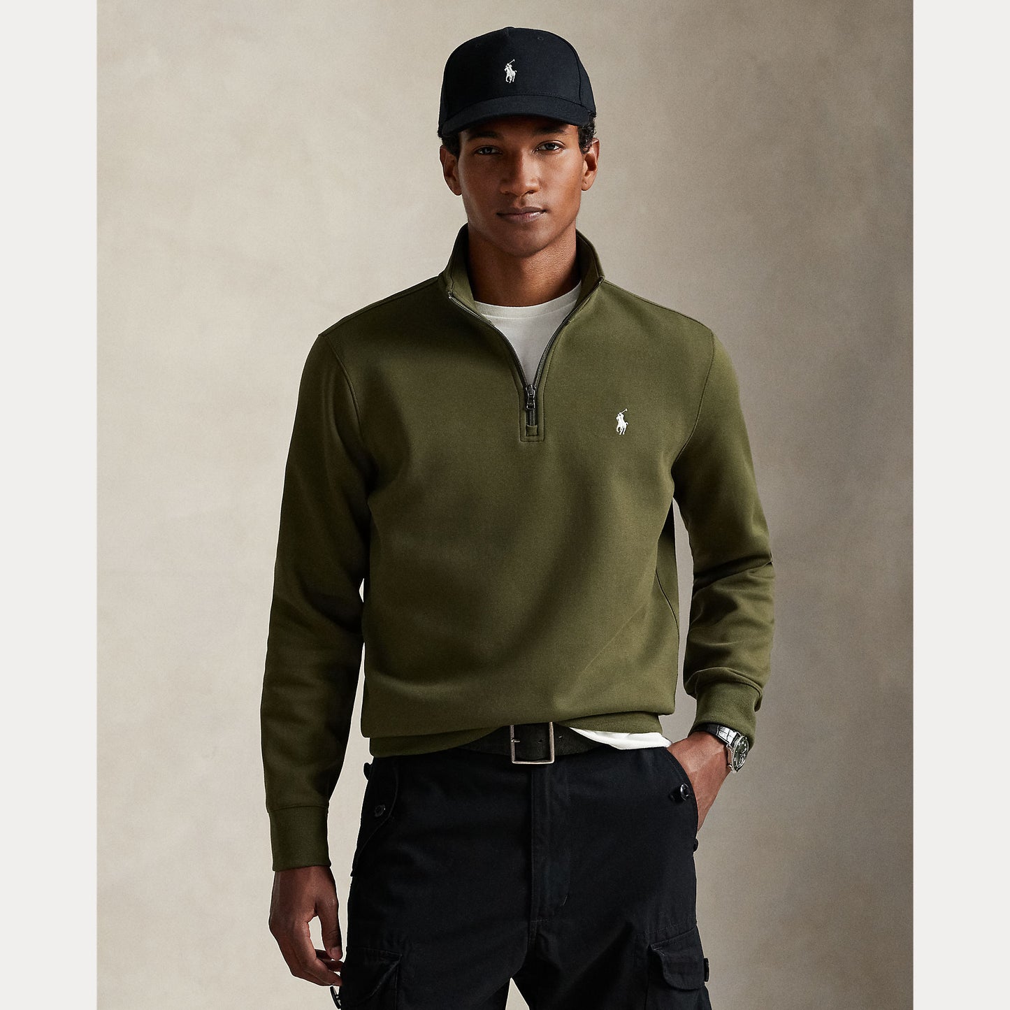 Polo Ralph Lauren Double Knit quarter Zip Pullover