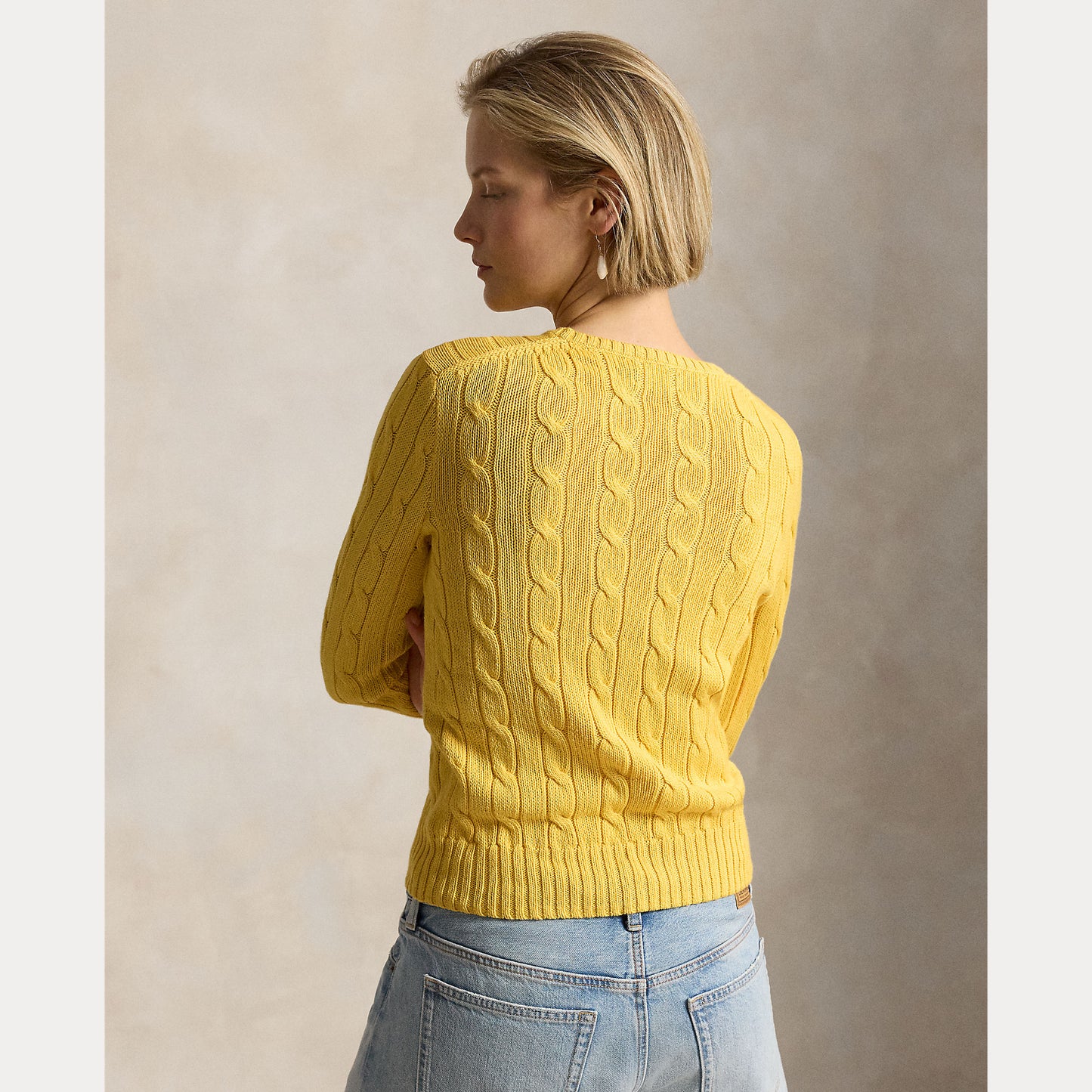 Polo Ralph Lauren Cable Knit Cotton Crewneck Sweater