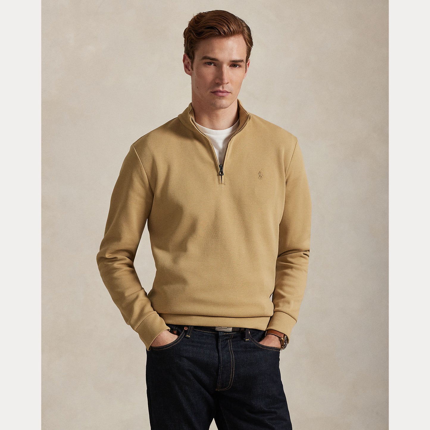 Double Knit Mockneck Pullover