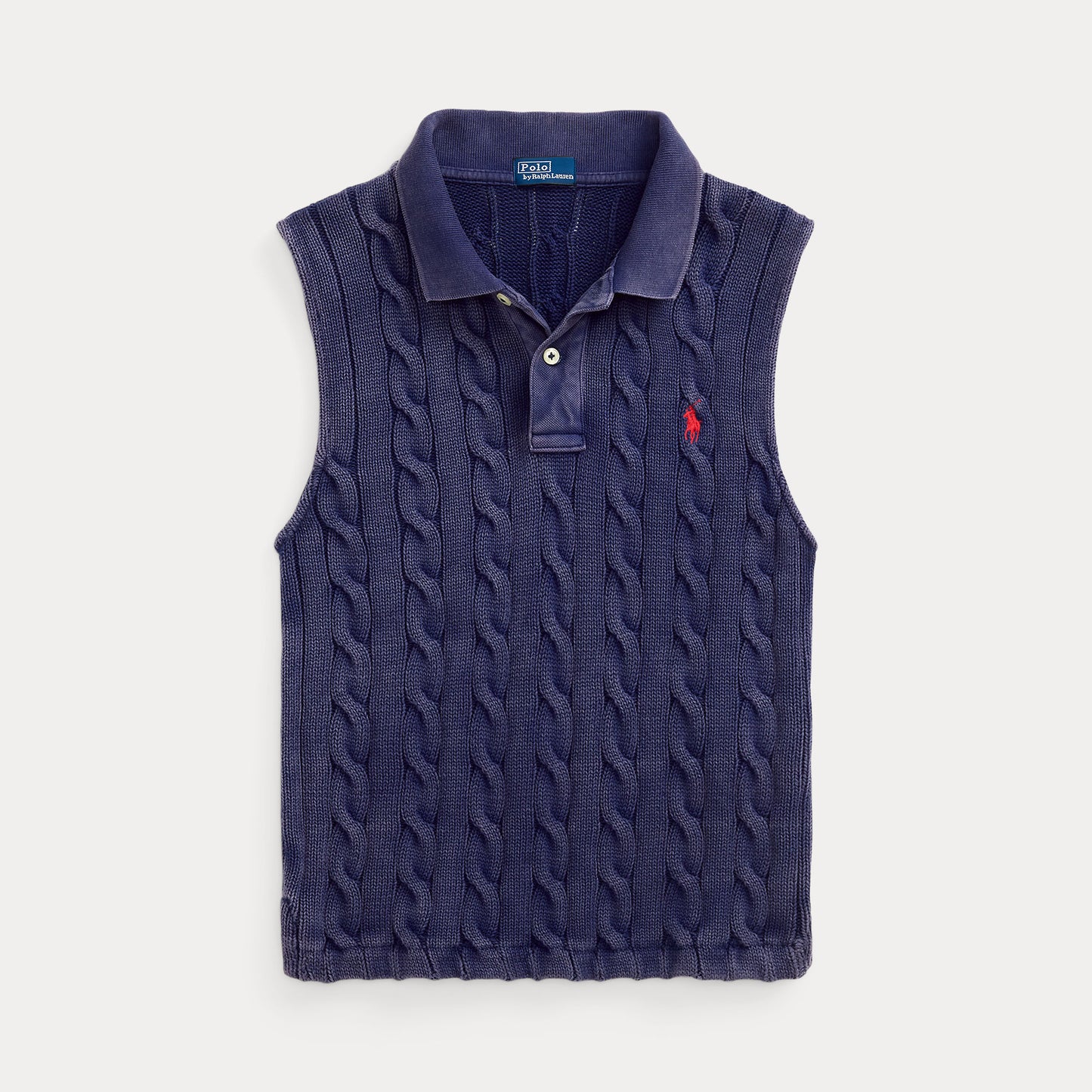 Polo Ralph Lauren Cable Knit Cropped Polo Knit