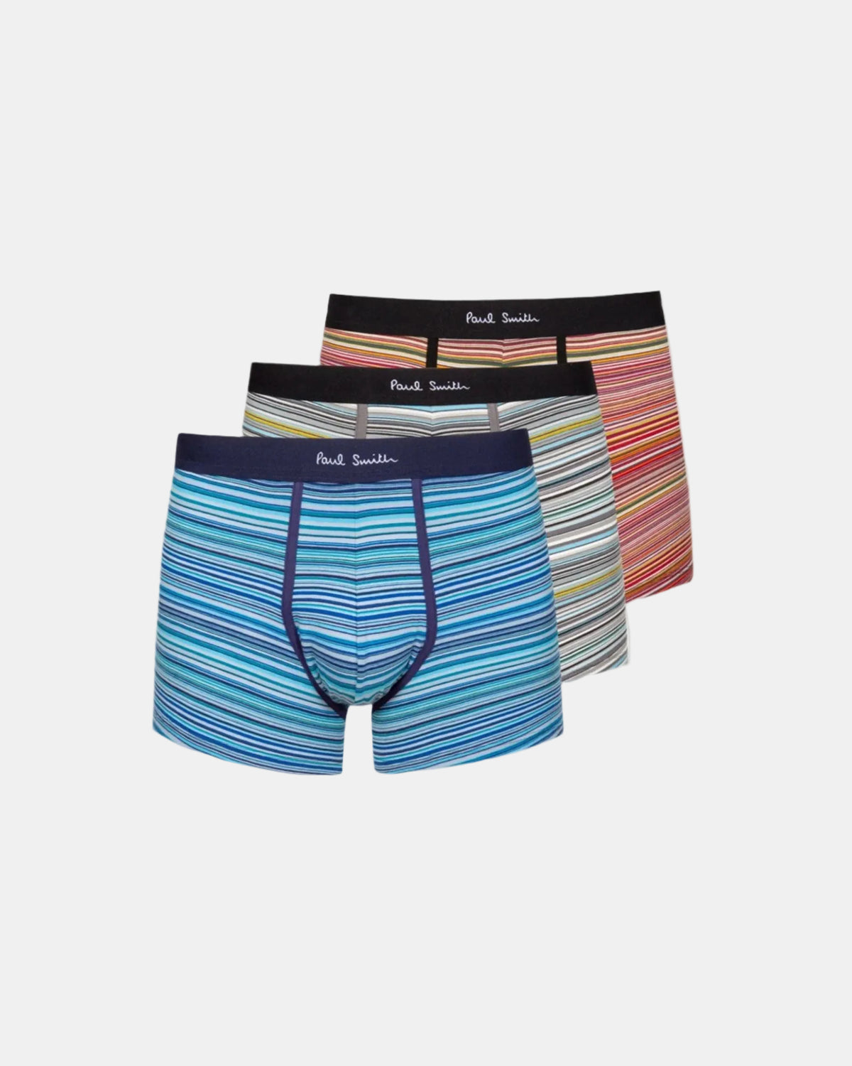 Paul Smith Blue 'Signature Stripe' Low-Rise Boxer Briefs Three Pack