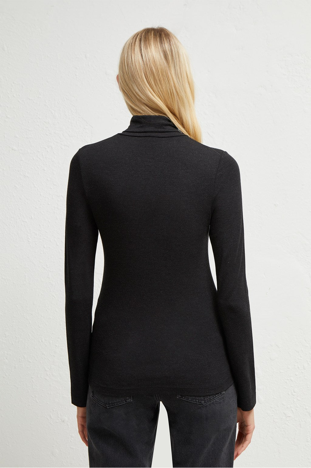 French Connection Jersey Roll Neck Top