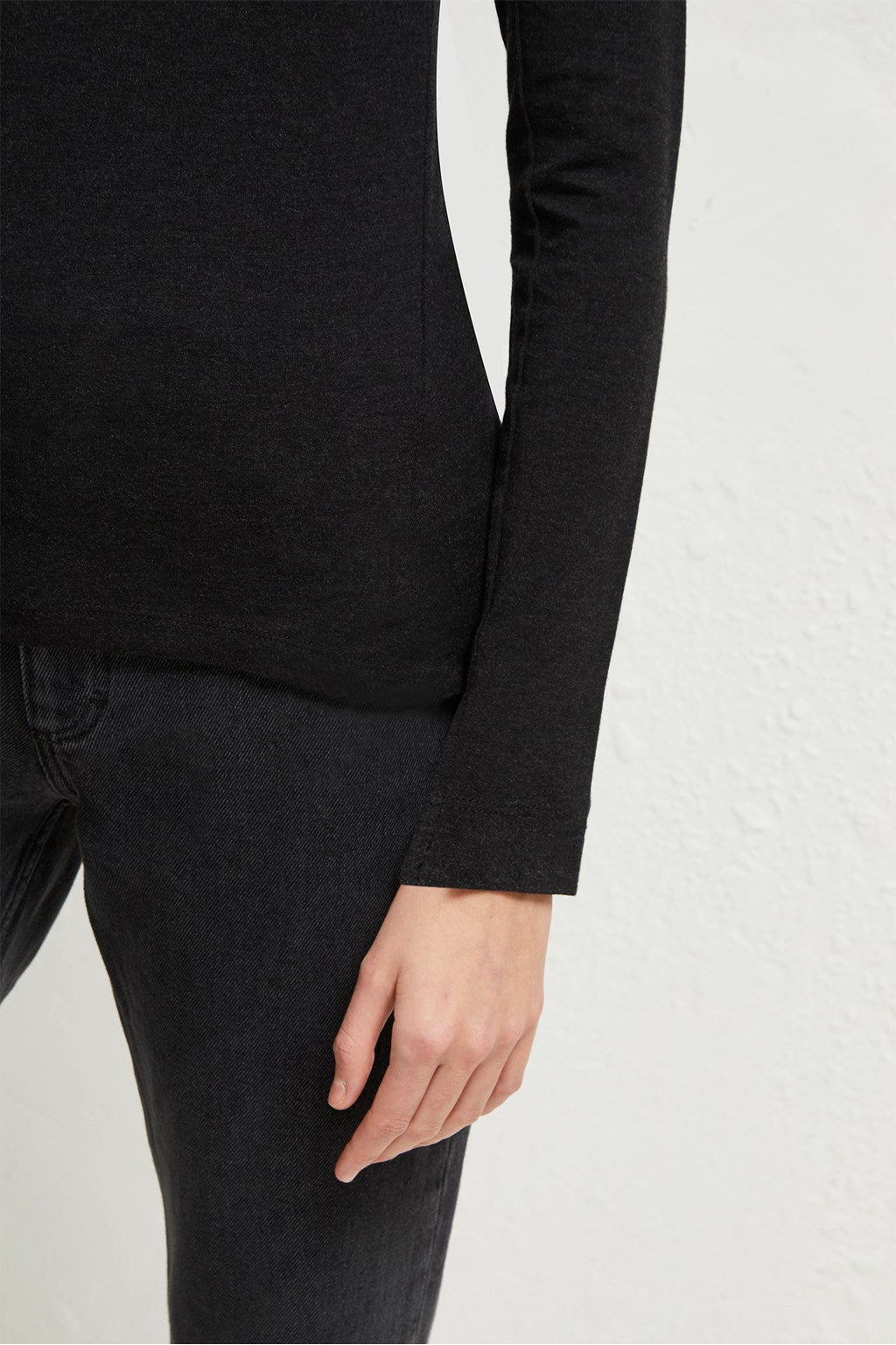 French Connection Jersey Roll Neck Top