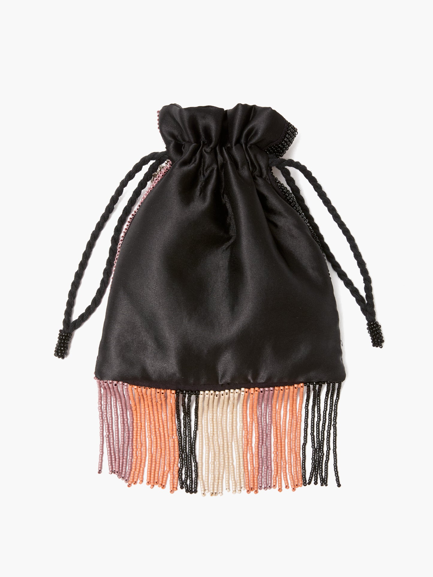 French Connection Beaded Fringe Potli Bag