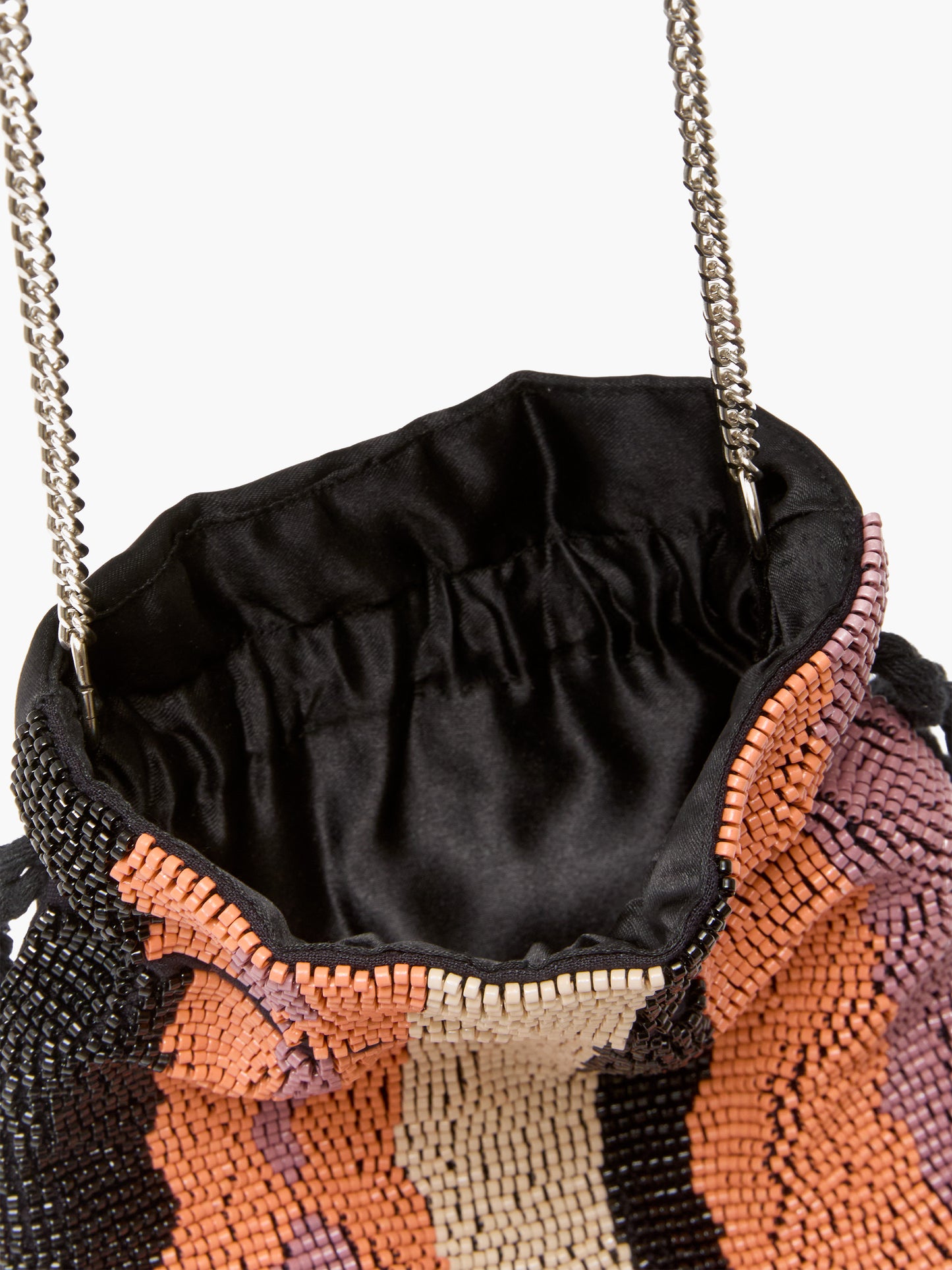 French Connection Beaded Fringe Potli Bag