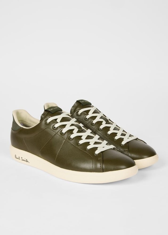 Paul Smith Chip Khaki Leather Trainer