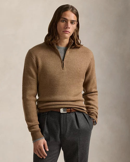 Polo Ralph Lauren Washable Wool Quarter-Zip Jumper