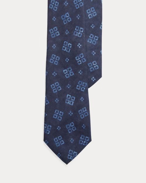Polo Ralph Lauren Geometric-Print Linen Tie