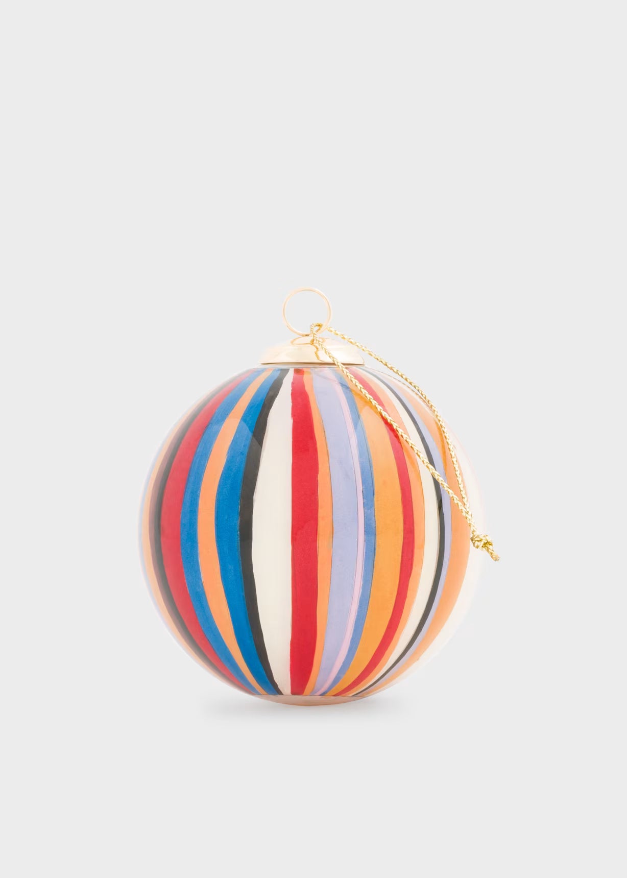 Paul Smith Hand Painted 'Signature Stripe' Glass Bauble