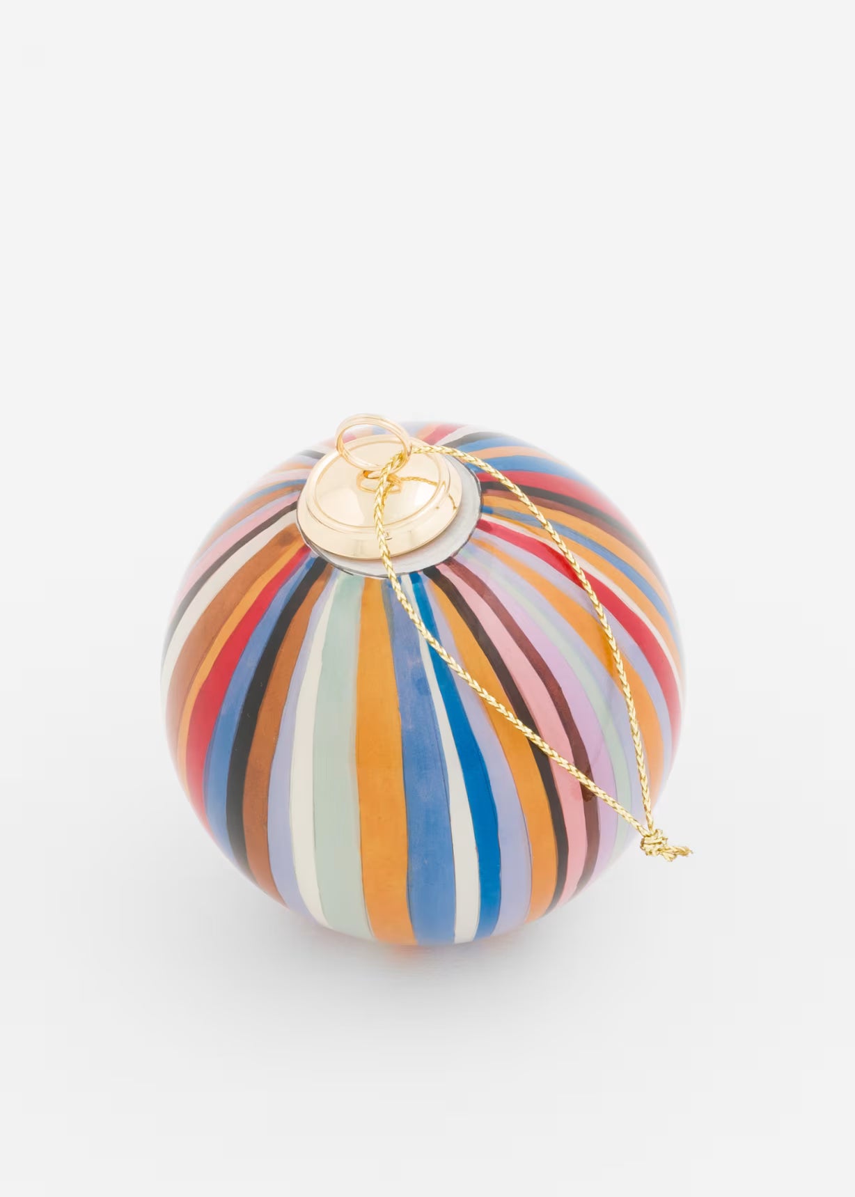 Paul Smith Hand Painted 'Signature Stripe' Glass Bauble
