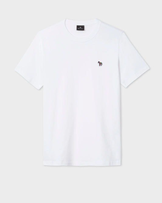 Paul Smith White Organic Cotton Zebra Logo T-Shirt