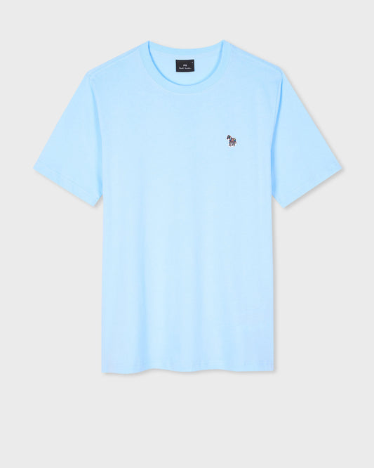 Paul Smith Pale Blue Organic Cotton Zebra Logo T-Shirt