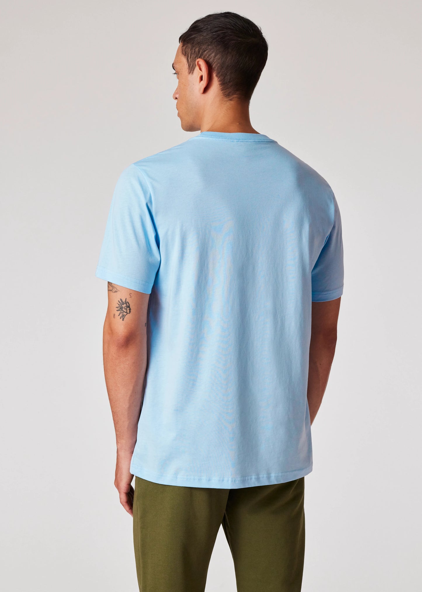 Paul Smith Pale Blue Organic Cotton Zebra Logo T-Shirt