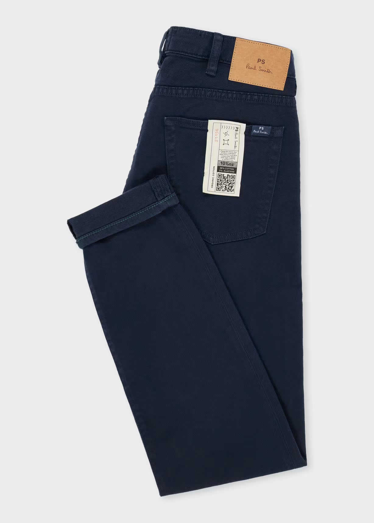 Paul Smith Tapered-Fit Mid Dark Blue Garment-Dyed Organic Cotton-Stretch Jeans