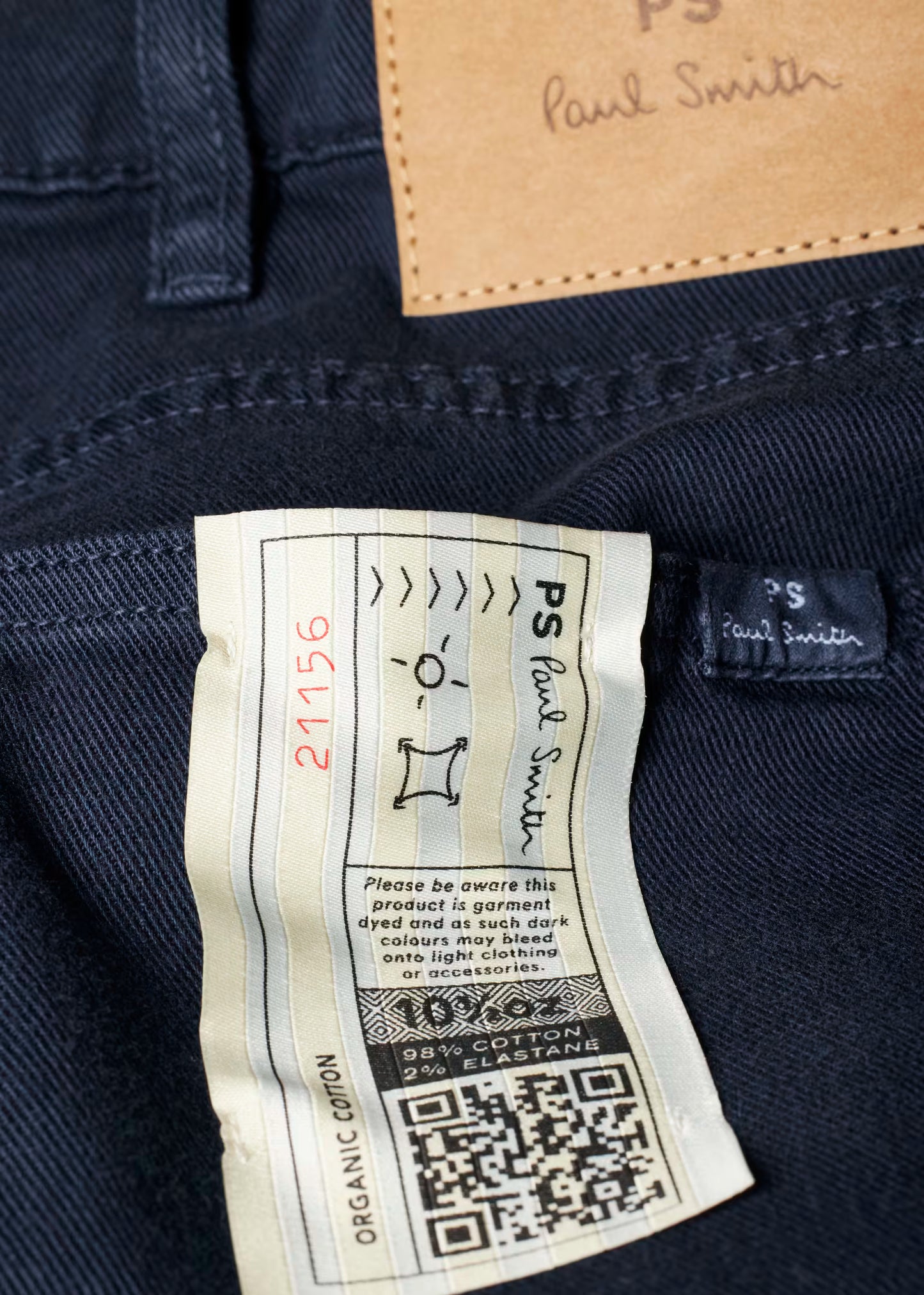 Paul Smith Tapered-Fit Mid Dark Blue Garment-Dyed Organic Cotton-Stretch Jeans