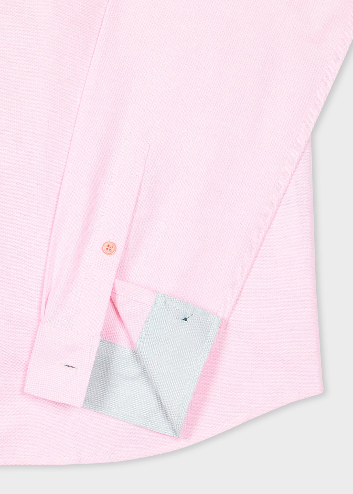 Paul Smith Tailored-Fit Light Pink Cotton Shirt with 'Sports Stripe' Buttons
