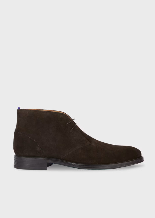 Paul Smith Dark Brown Suede 'Wilbur' Boots