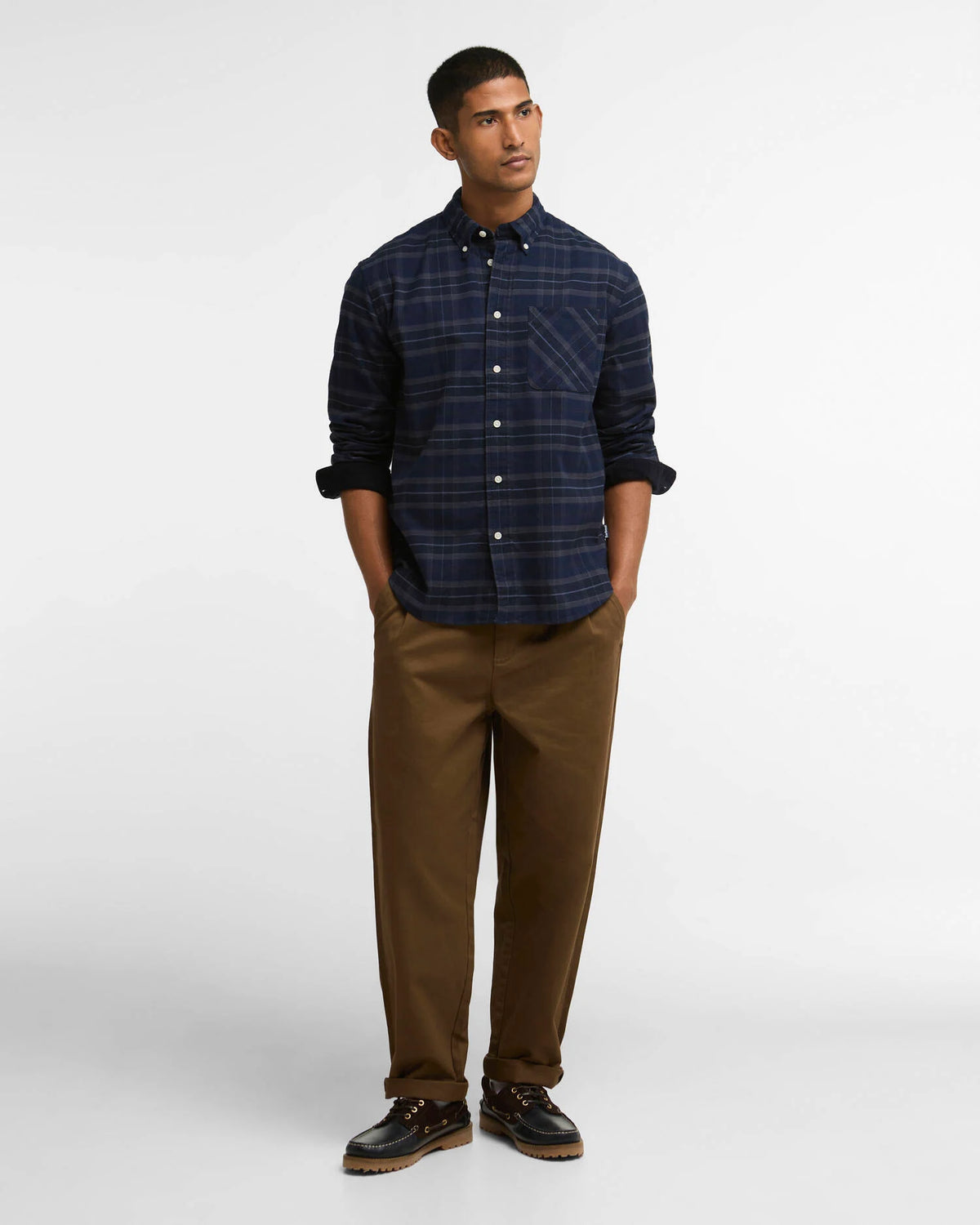 Barbour Mineral Tartan Authentic-Fit Long-Sleeved Shirt