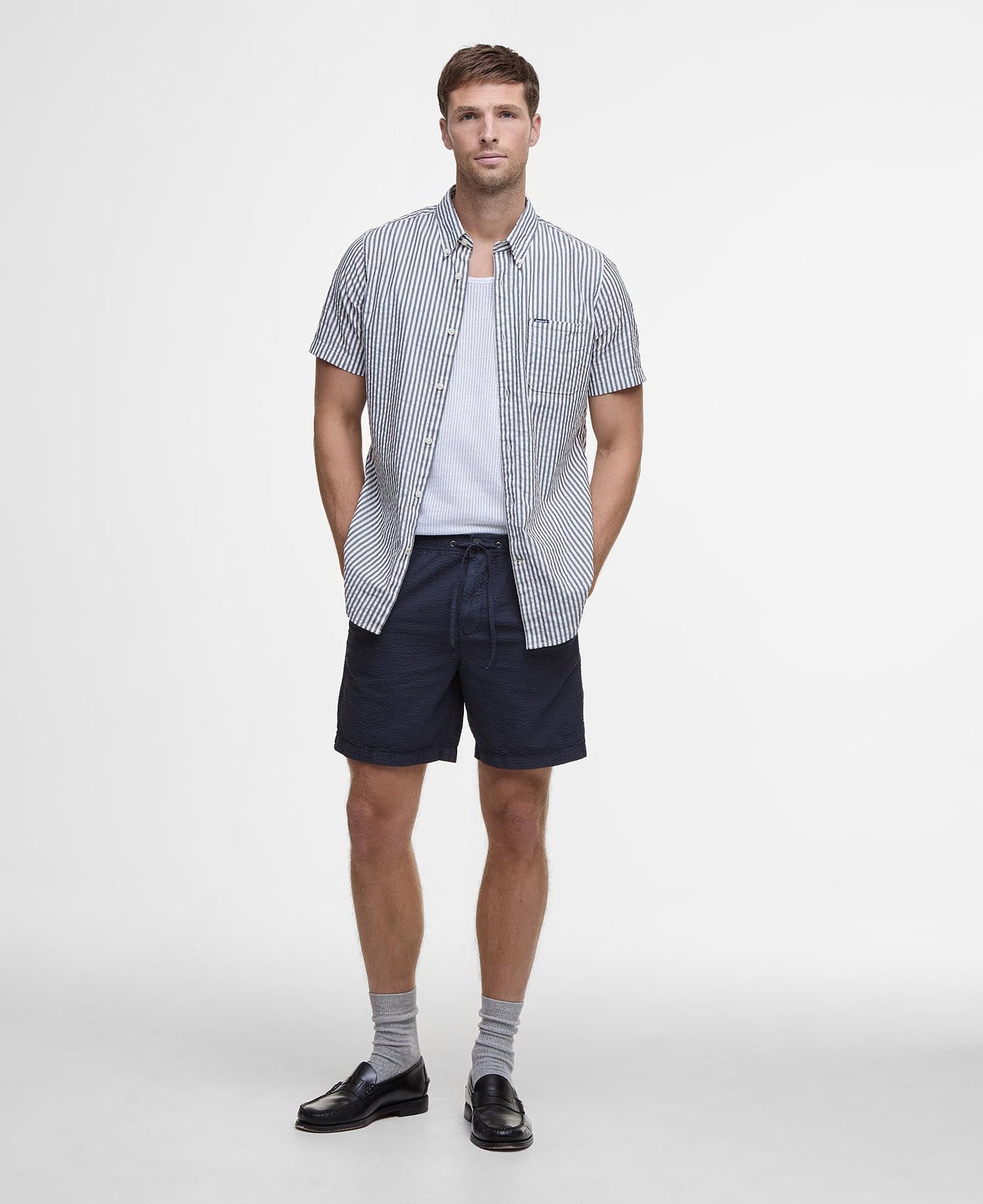 Barbour Seersucker Relaxed Shorts