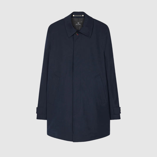 Paul Smith Navy Cotton-Blend Mac