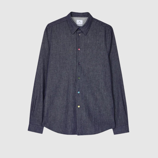 Paul Smith Tailored-Fit Organic-Cotton Denim Shirt