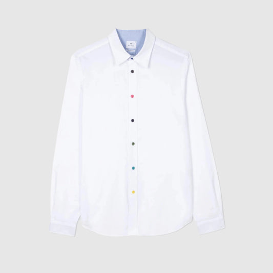 Paul Smith Tailored-Fit White Organic-Cotton Button Oxford Shirt