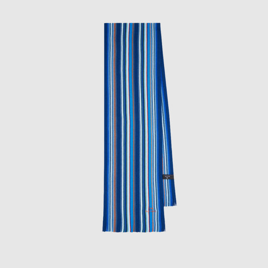 Paul Smith Blue Multicolour Stripe Scarf