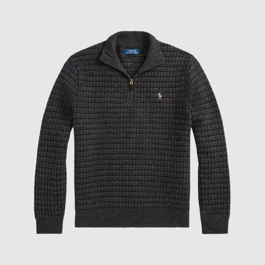 Polo Ralph Lauren Plaid Wool Quarter-Zip Jumper