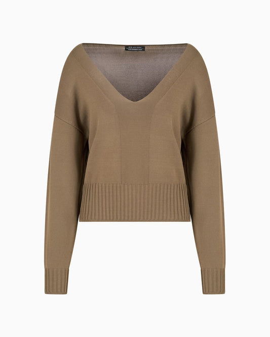 Armani V-Neck Fine Gauge Knit
