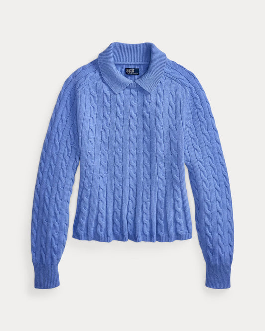 Polo Ralph Lauren Cable Wool-Cashmere Peplum Jumper