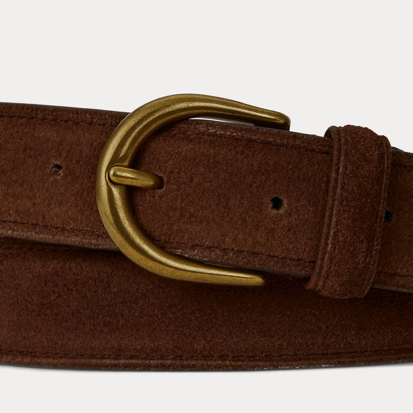 Polo Ralph Lauren Brass Buckle Suede Belt