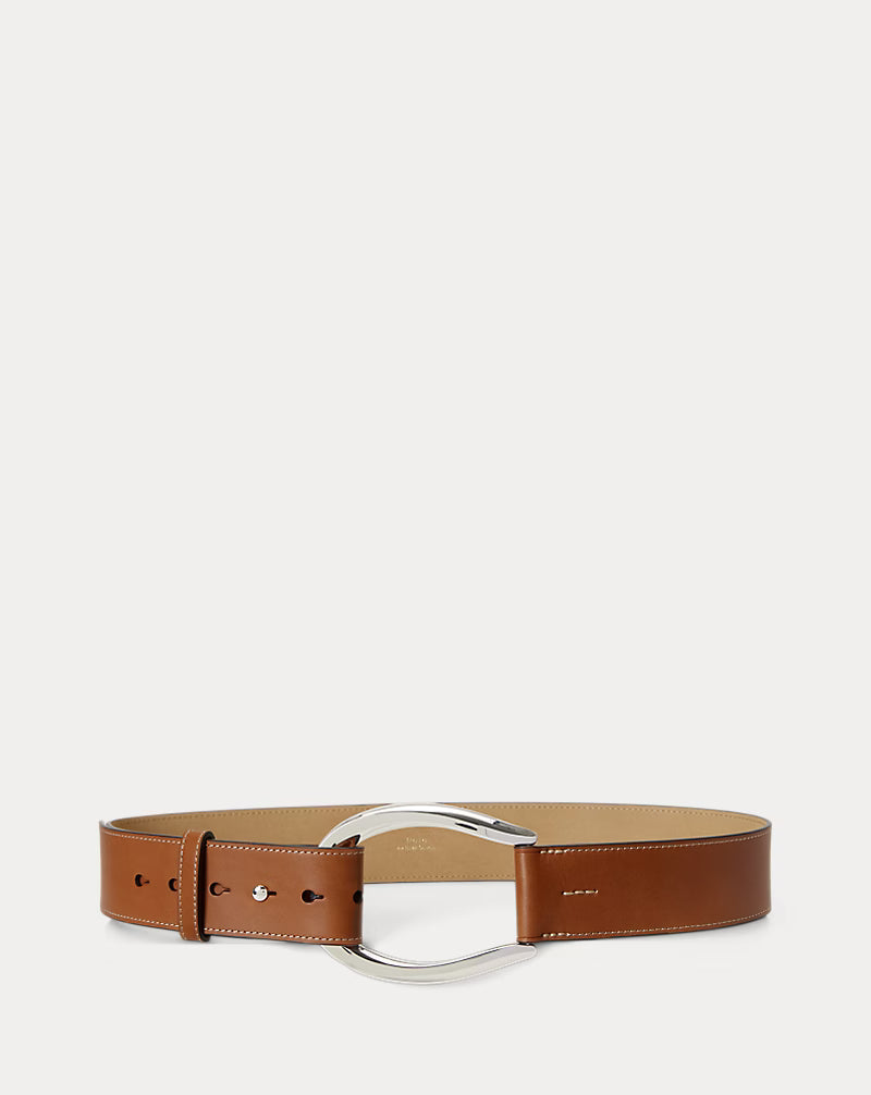 Polo Ralph Lauren Stirrup-Buckle Wide Leather Belt