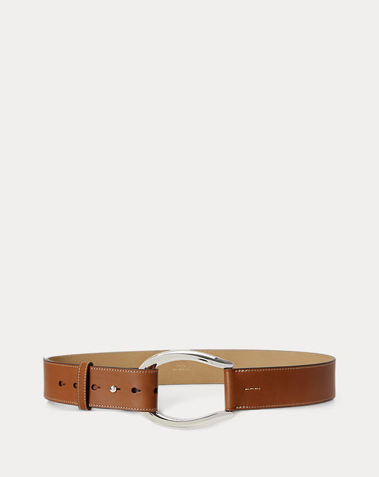 Polo Ralph Lauren Stirrup-Buckle Wide Leather Belt
