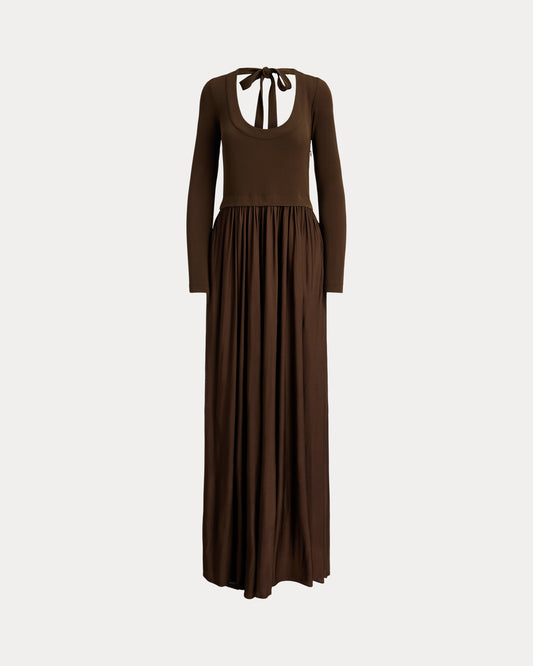 Polo Ralph Lauren Tie-Back Jersey Maxidress