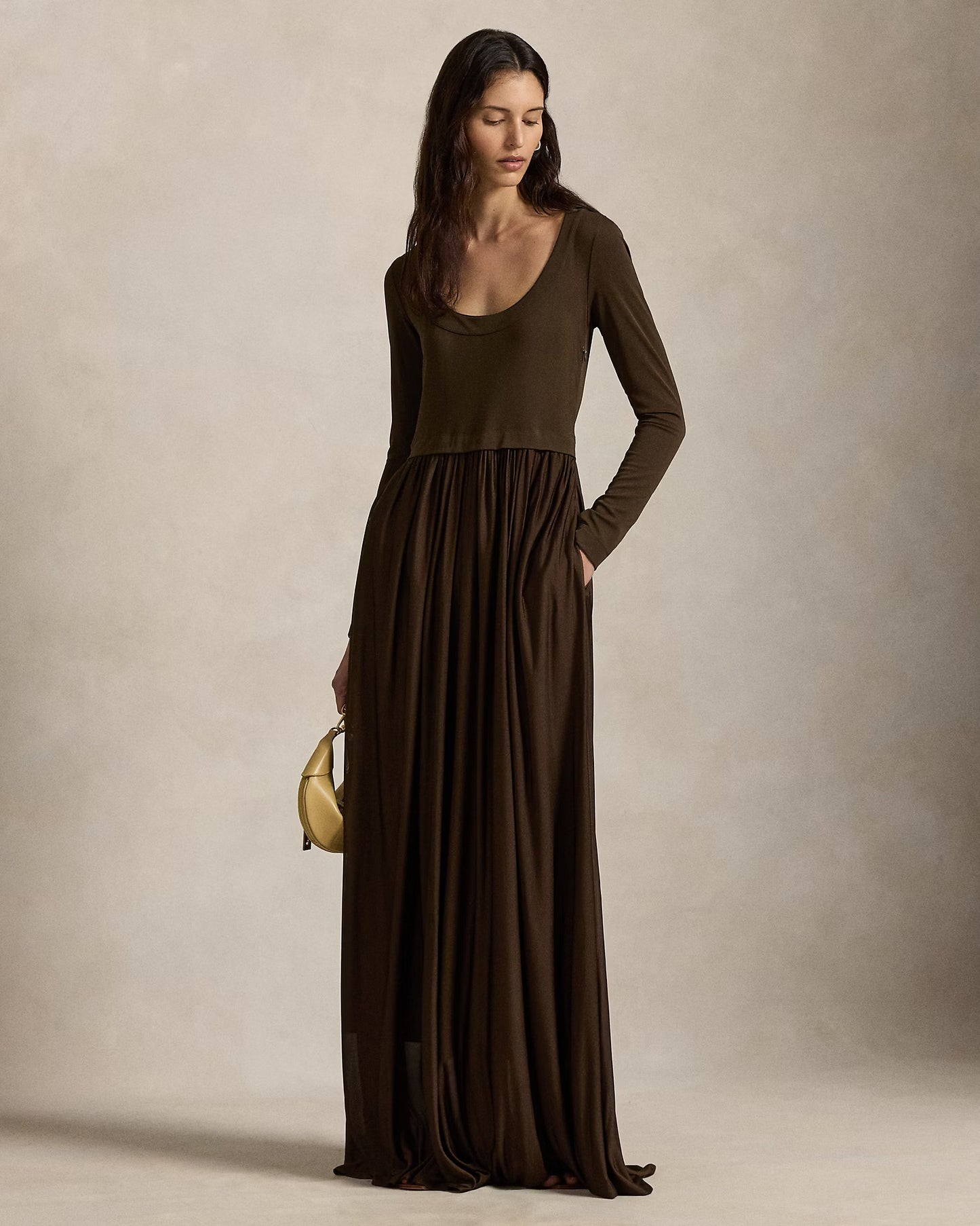 Polo Ralph Lauren Tie-Back Jersey Maxidress