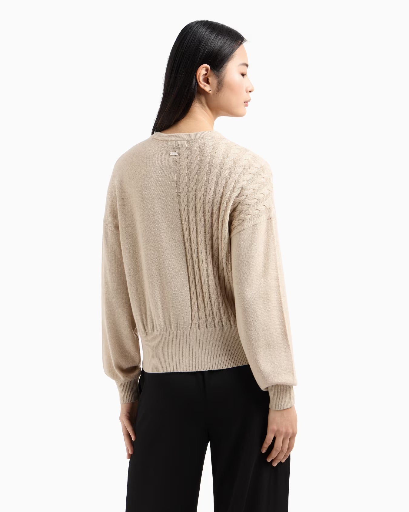 Armani wool Blend Jumper with Cable Detail