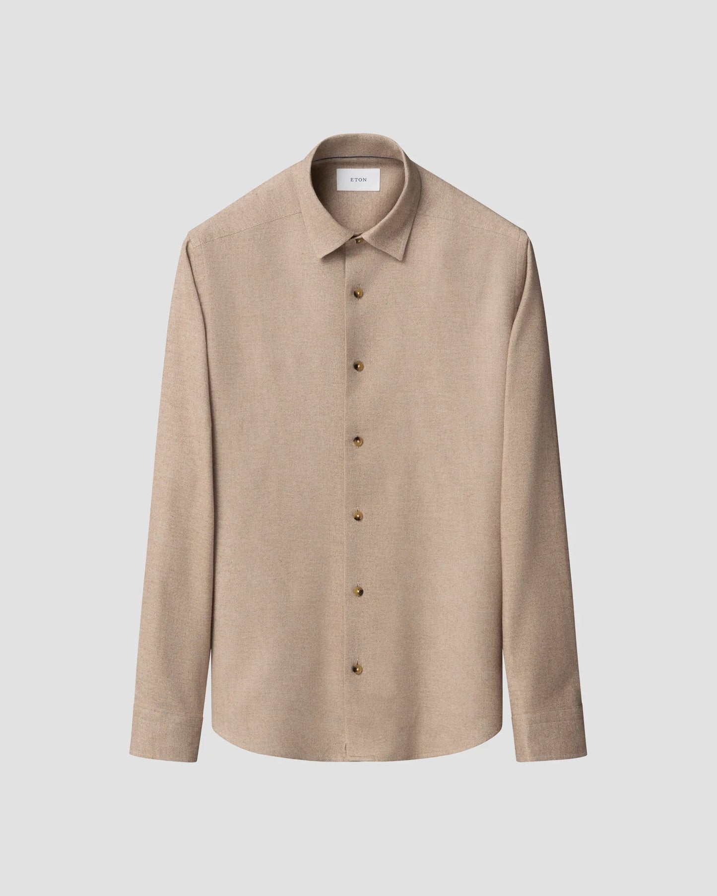 Eton Solid Flannel Shirt