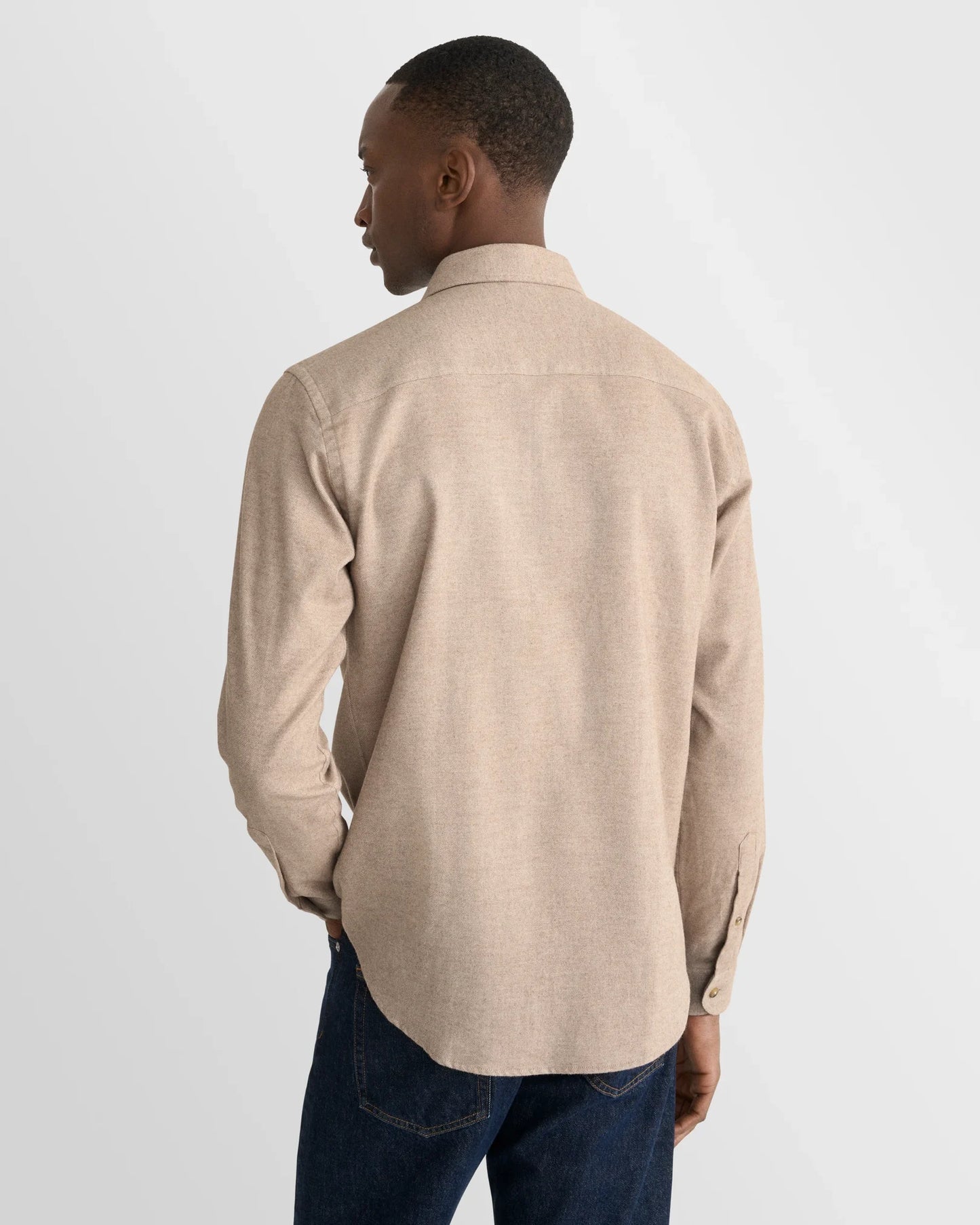 Eton Solid Flannel Shirt