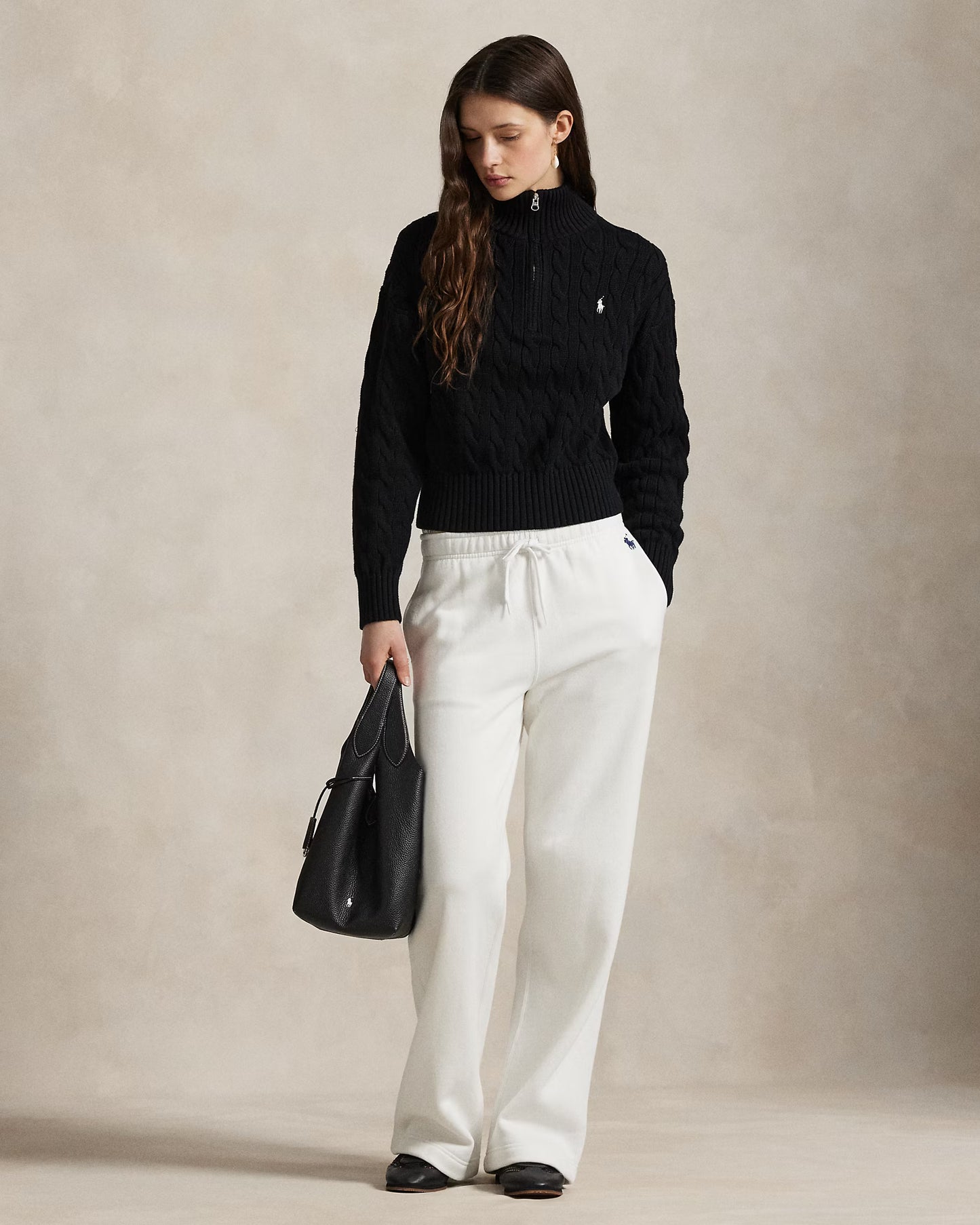 Polo Ralph Lauren Cable-Knit Cotton Quarter-Zip Jumper