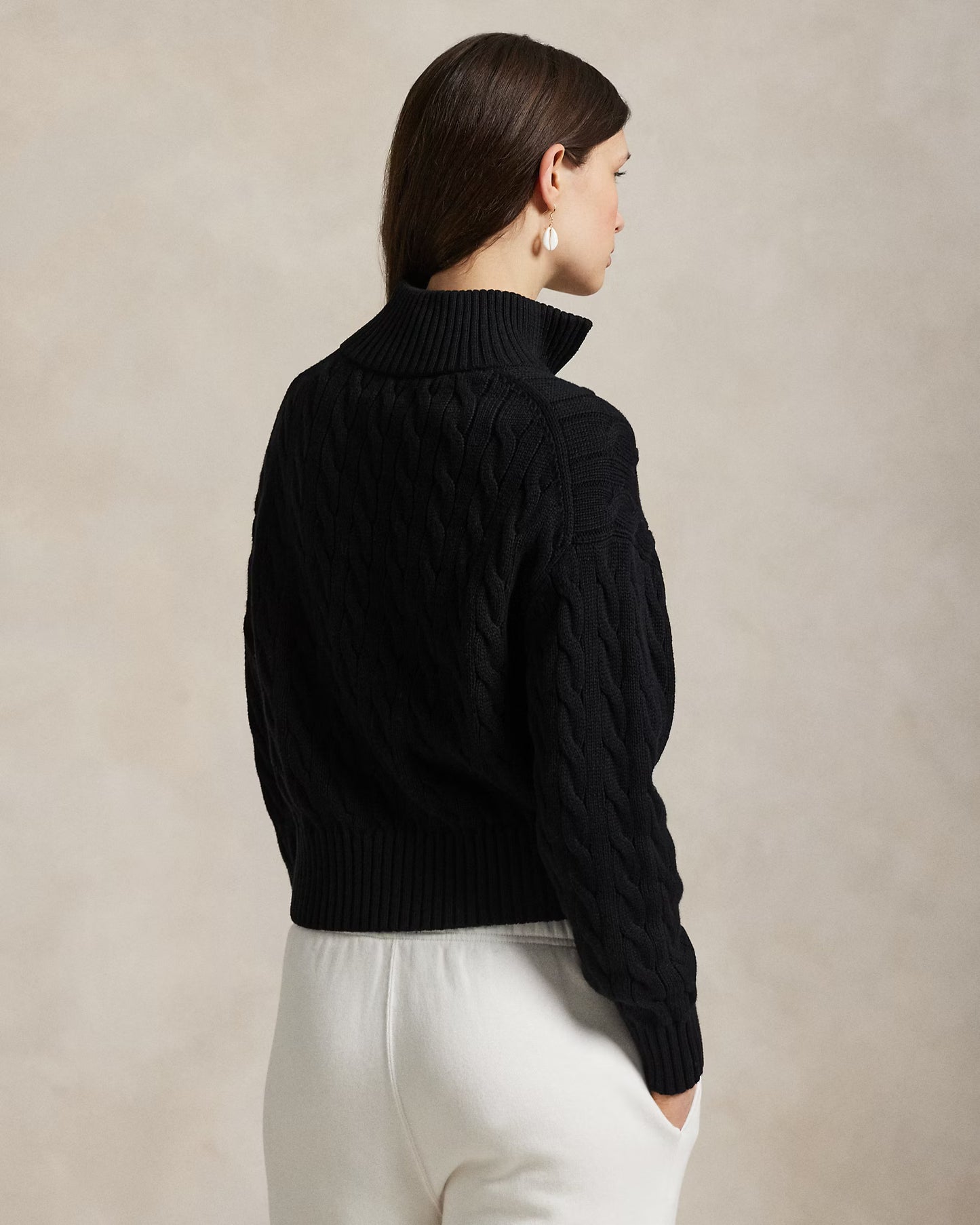 Polo Ralph Lauren Cable-Knit Cotton Quarter-Zip Jumper