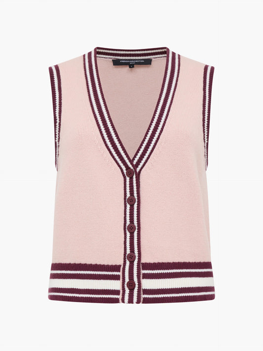 French ConnectionJunie Knit Button Through Striped Vest