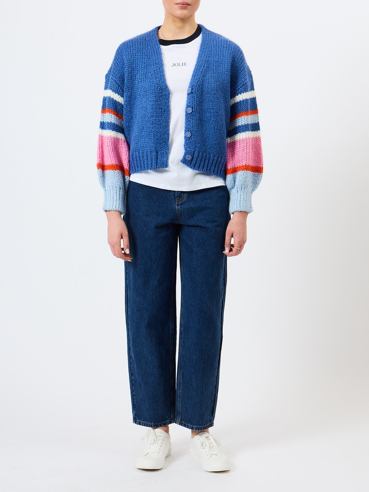 French Connection Monroe Colour Striped Sleeve Cardigan