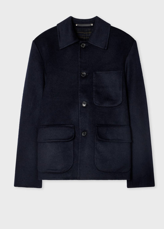 Paul Smith Navy Double-Faced Wool-Blend Chore Jacket