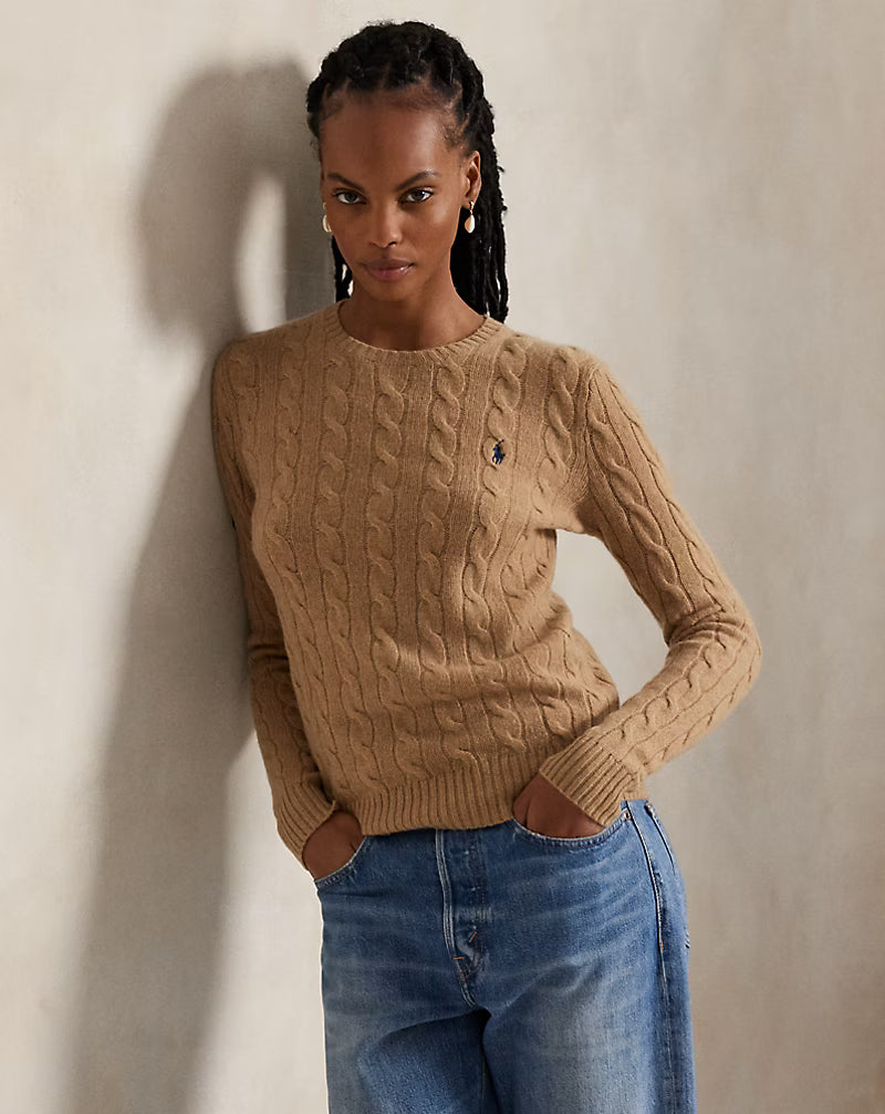 Polo Ralph Lauren Cable Wool-Cashmere Crewneck Jumper