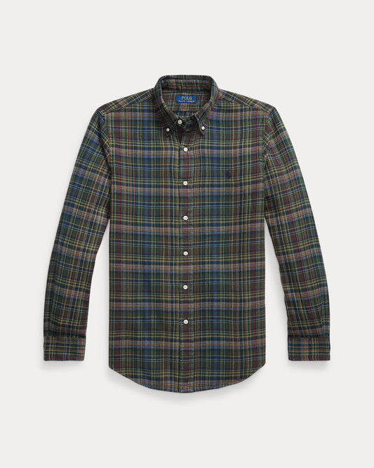 Polo Ralph Lauren Custom Fit Plaid Brushed Flannel Shirt
