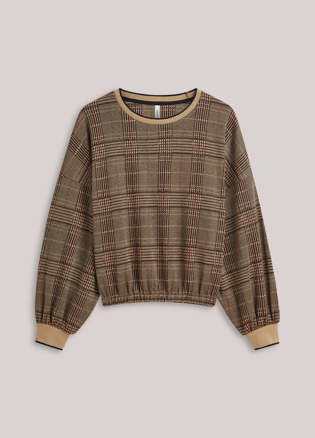 Summum Sweatshirt in Plaid Jacquard