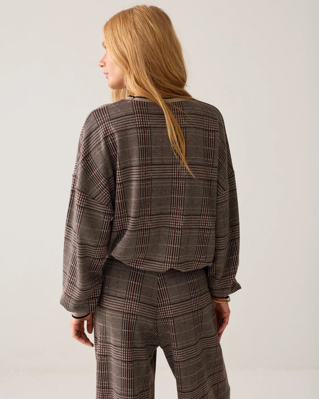 Summum Sweatshirt in Plaid Jacquard