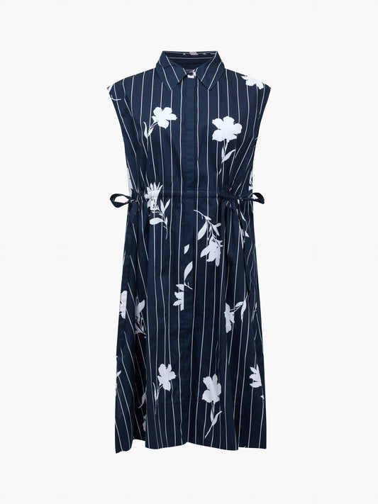 French Connection Cambria Cotton Sleeveless Drawstring Dress