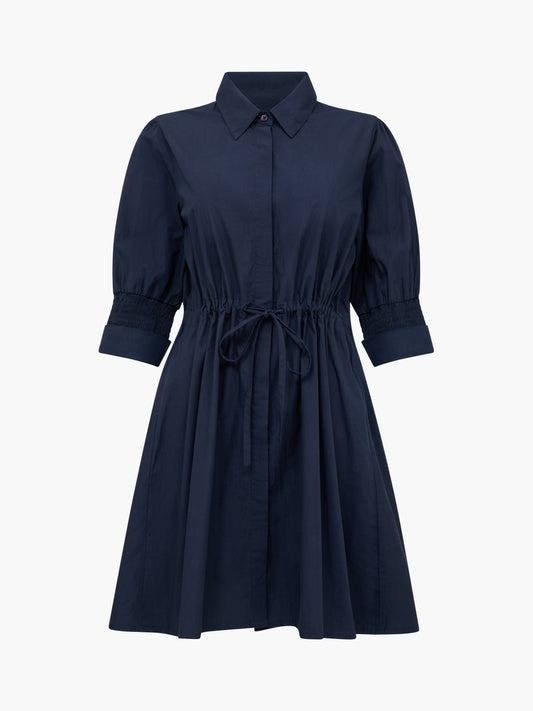 French Connection Cambria Cotton Cinched Waist Shirt Dress